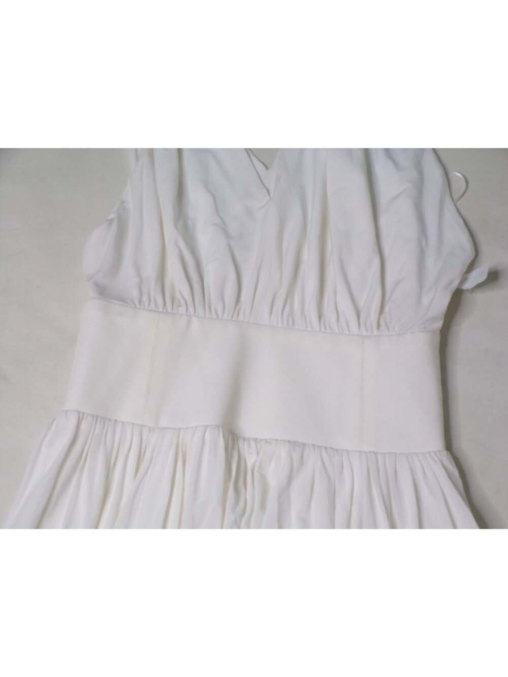 🆕LA LIGNE Balloon Hemline Jersey Midi Dress Off-White X-Small - Picture 8 of 9